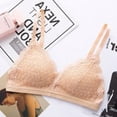 thumbnail image 2 of Sujetador con tirantes para mujer Sujetador push-up sexy Sujetador con encaje para niña Diseño transpirable 3/4 Copa sin alambre, Tono de piel, 80 = 36AB Methold AP001484-07B, 2 of 7