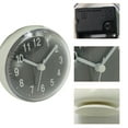 thumbnail image 3 of Mini suction cup wall clock bathroom anti-fog waterproof clock kitchen bathroom clockgrey:;:;, 3 of 7