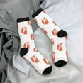 thumbnail image 5 of Vsdgher Orange Fox Crew Socks for Men & Women, Breathable Casual Athletic Ankle Socks, 5 of 6