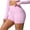 Pink, variant on YTCAMLO Stretchy Gym Shorts for Women Trendy Athletic Workout Yoga Shorts Tummy Control Cropped Leggings Lightweight Biker Shorts, Black S