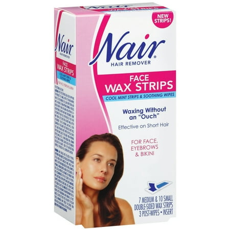 Nair Face Wax Strips Hair Remover 1 Box Walmart Com