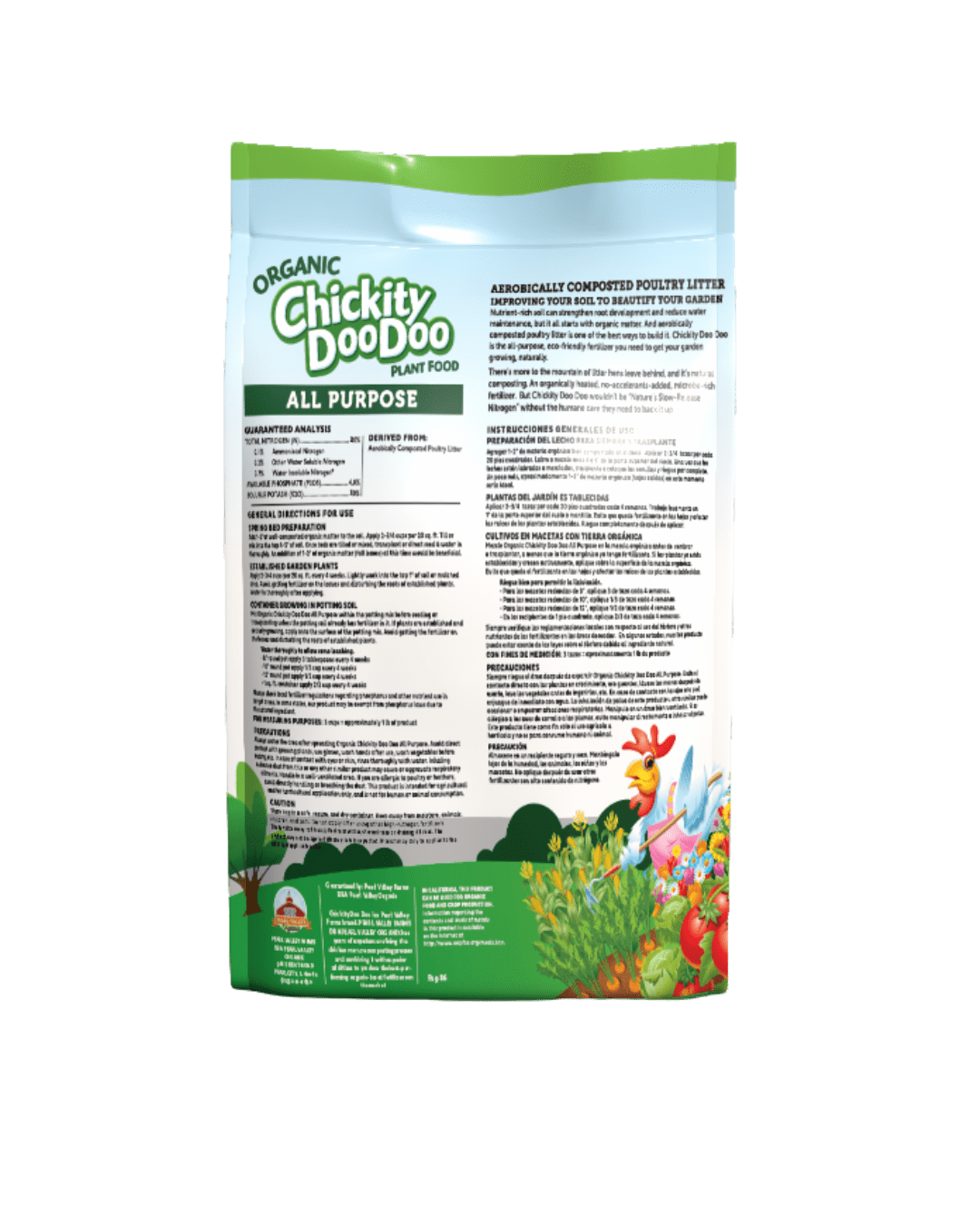 (2 pack) Chickity Doo Doo All Purpose Plant Food Fertilizer, 2-4-3, 4 Pounds, 360 Square feet Coverage