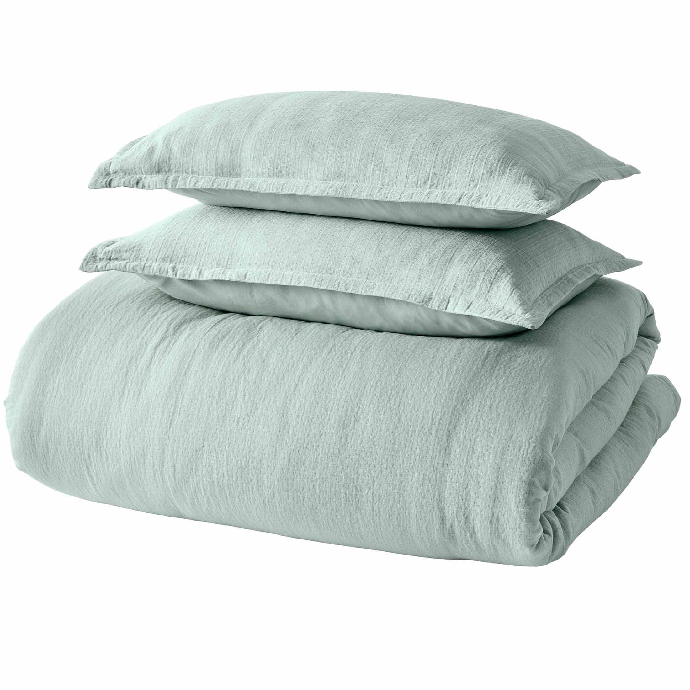 Better Homes & Gardens 3-Piece Sage Green Crinkled Gauze Comforter Set, Adult King