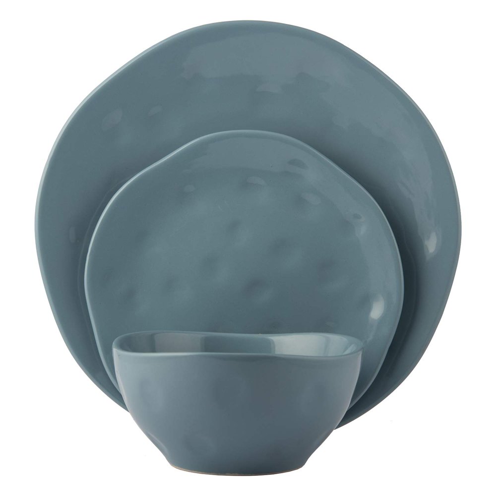 Melange Stoneware 18Piece Dinnerware Set Irregular Shape Collection