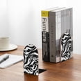 thumbnail image 5 of Pofeuu Leopard And Zebra 2 Print Large Bookend Hold Heavy Books- Wood Bookends for Heavy Books Heavy Duty Book Ends Wood Bookends for Office Desk Non-Skid, 5 of 7
