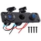 thumbnail image 1 of Panel de enchufe de cargador de coche USB dual con divisor de enchufe de encendedor de cigarrillos de 12 V, voltímetro LED e interruptor independiente, 1 of 5