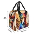 thumbnail image 2 of Yiaed Colorful Art Dog Print Insulated Lunch Bag Reusable Cute Tote Lunch Box, Leakproof Cooler Lunch Bags for Work Office Travel School Picnic, 2 of 5