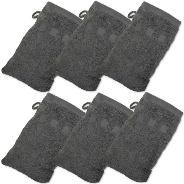 Made Easy Kit Bath Mitts - Pack of 6 - (6" x 9") European Style Washcloth with Loop