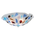thumbnail image 3 of Meyda Tiffany 120076 18" W Organic Slumped Fused Glass Flush Mount Ceiling Fixture -, 3 of 5