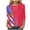 Watermelon Red, variant on GEWSEY 3/4 Length Sleeve Womens Tops Casual Loose Fit Crewneck T Shirts Cute Solid Three Quarter Length Tunic Tops (Wine, M)
