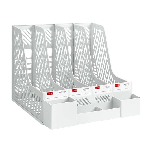 Desktop File Organizer Heavy Duty Document Holder and Magazine Rack Sturdy Desktop Storage Box for Files Folders Books and Workspace Organization