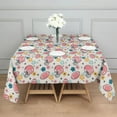 thumbnail image 3 of Colorful Football Helmets and Flowers Pattern Square Tablecloth,Waterproof Square Table Cover,Wipeable Spillproof Washable Table Cover for Home Kitchen Party Decor 60"x60"(152x152cm), 3 of 6