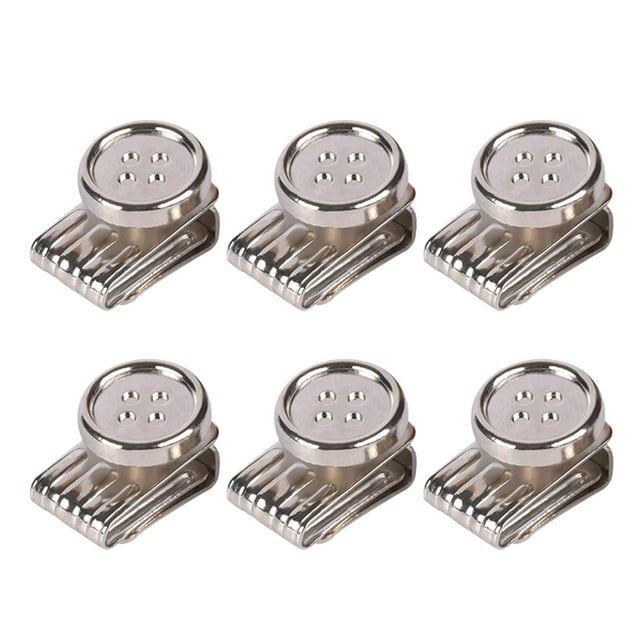 6 extensores de botones con clip para mascarilla, botón de hierro móvil para alivio de orejas, diadema Plata