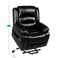 thumbnail image 4 of Whitney Recliner Chair with Massage and Heating by Naomi Home-Color:Black,Material:Air Leather, 4 of 13