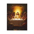 thumbnail image 2 of CozyNet A Vibrant Depiction Of The Last Supper, With Jesus Glowing Softly Among His Disciples Wall Art Prints With Frame Canvas Perfect for Living Room & Bedroom, Ready to Hang, Wall Decor 16"x20", 2 of 10