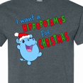 thumbnail image 4 of Inktastic I Want a Hippopotamus for Christmas Cute Stuffed Hippo T-Shirt, 4 of 5