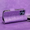 thumbnail image 4 of Dteck iPhone 12 Pro Wallet Case, Flip Magnetic Synthetic Leather with Hand Strap Credit Card Slots Kickstand Business style Phone Cover For iPhone 12 Pro, Purple, 4 of 14
