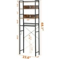 thumbnail image 3 of HomGarden 4-Tier over the Toilet Bathroom Storage Rack Adult Organizer Space Saver Rustic Dark Brown, 3 of 10
