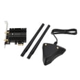 thumbnail image 1 of PCIE WiFi Adapter, 2.4GHz 5.8GHz 6GHz Triple Band  Blutooth 5.2 PCIE WiFi 6E  Adapter 5400Mbps Desktop WiFi Card With 6dBi  Antenna Base, 1 of 8