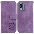 thumbnail image 2 of Compatible avec Nokia X30 Étui Portefeuille à Rabat Mignon en Relief pour Tiger avec Porte-Cartes, 2 of 5