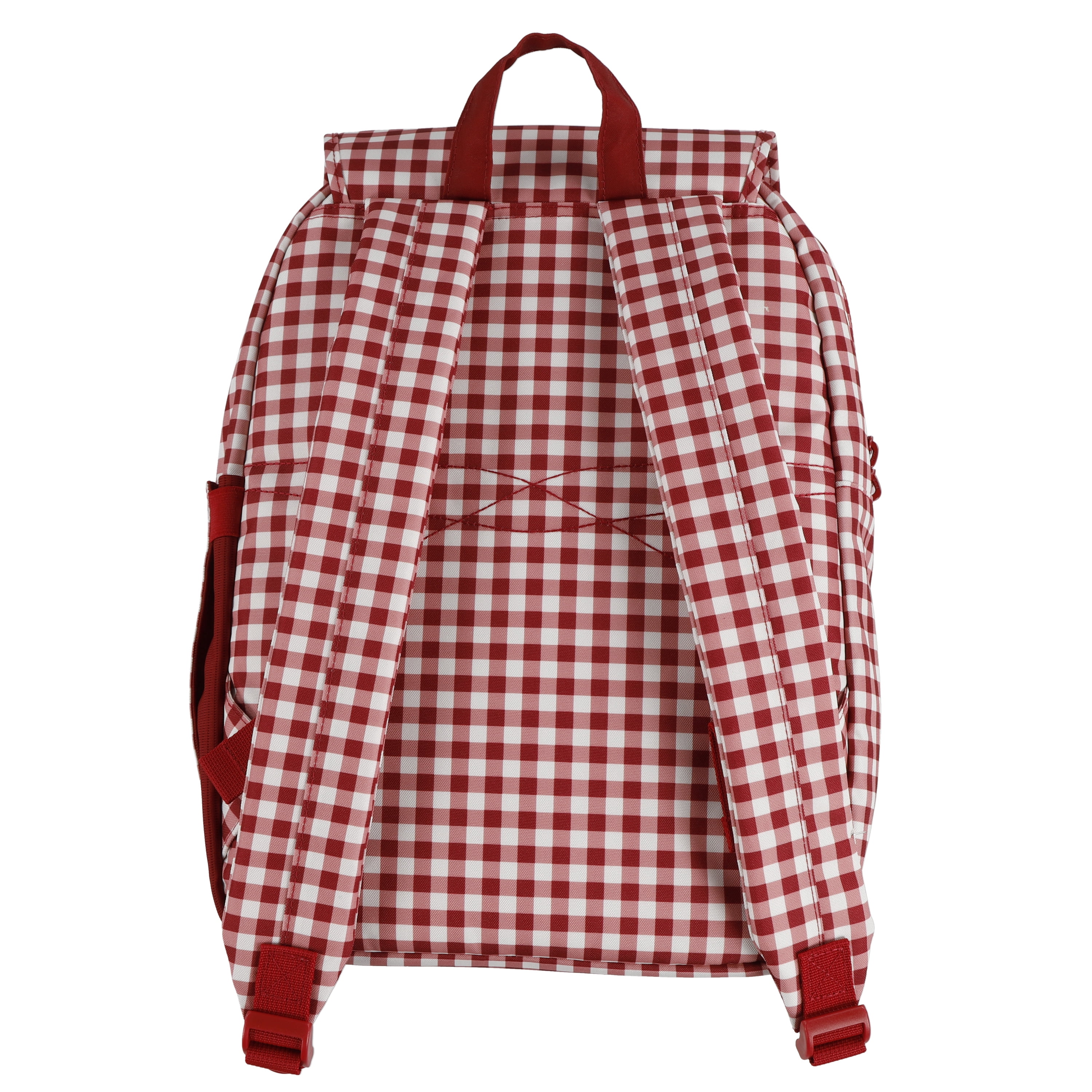 Levi Strauss Signature 17"  Women's Adult Gingham Top Loader Backpack, Chili Pepper