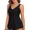 black, variant on Attraco Womens Swimsuit Top Tankini Top Twist V Neck Bathing Suit Top Flowy Padded Swim Tank Top Only
