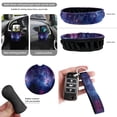 thumbnail image 6 of Jeiento Galaxy Sky Car Seat Covers Set 15 PCS Car Front Rear Seat Cover Steering Wheel Cover Seat Belt Covers Trash Bin Air Vent Storage Bag Rear View Mirror Cover Coasters Keychain Universal Fit, 6 of 7