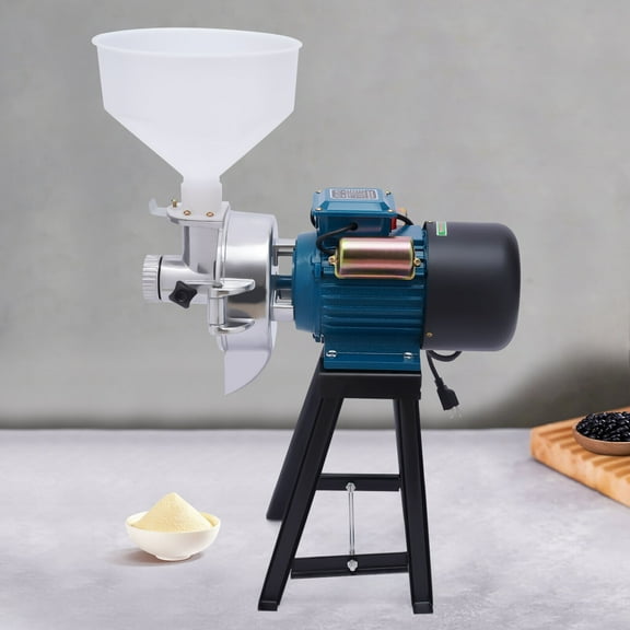 Electric Grain Mill Grinder Corn Grinder 110V 2200W Commercial Corn Mill Grinder for Grinding Wheat, Rice, Corn, Sorghum, Soybeans, Rice Noodles