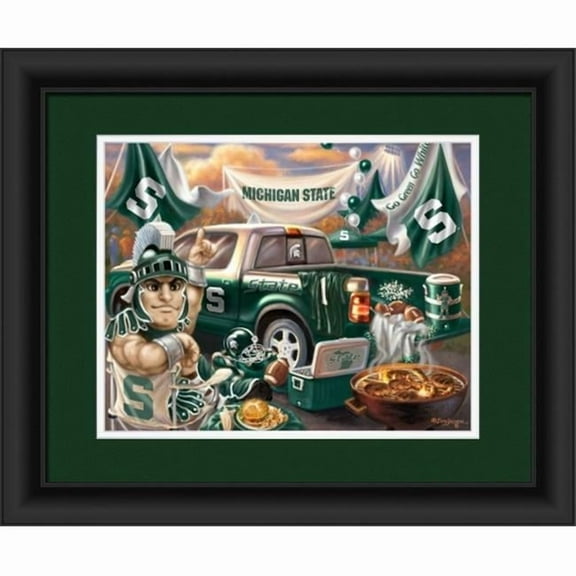 Michigan State Spartans Tailgate Print 15"x18"