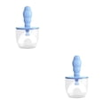 thumbnail image 3 of sweethay Cepillo de dientes portátil para bebé, doméstico, Hotel, viaje, dientes infantiles, cepillo de silicona en forma de U, artículos de Azul Pequeño 2Conjunto, 3 of 6