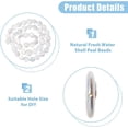thumbnail image 4 of 1 Strand Natural Keshi Pearl Beads Strands Cultured Freshwater Pearl Flat Round Seashell color 16~18x3~8mm Hole: 0.6mm 22~23pcs/strand 14.57~15.35 inch(37~39cm), 4 of 8