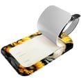 thumbnail image 2 of Square 2Pack PU Leather Panda Sunflower Cruise Luggage Tag with Privacy Cover and Name ID Tag for Travel Handbags Backpacks Luggage Tags, 2 of 6