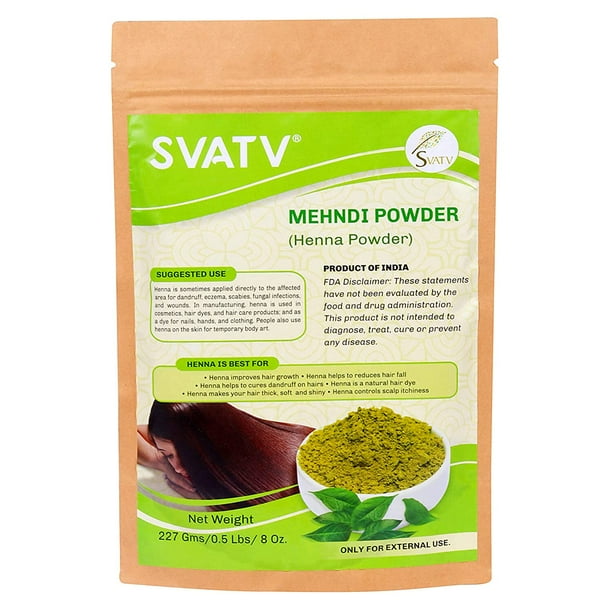 SVATV Henna Powder (Lawsonia Inermis) Natural Looking Hair & Glossy Strengthens And Repairs Damage Hair for Men and Women Natural Hair Color - 227g | 08oz SVATV Henna Powder (Lawsonia Inermis) Natural Looking Hair & Glossy Strengthens And Repairs Damage Hair for Men and Women Natural Hair Color - 227g | 08oz