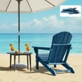 thumbnail image 3 of Ciokea Wood Adirondack Chair Folding Outdoor Patio Chairs Fire Pit with Cup Holder Pool Porch Garden Navy, 3 of 9