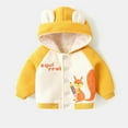 thumbnail image 3 of Baby Girls  Hooded Jacket Cute Animal Print Bear Ear Coat Autumn and Winter Baby Boys Padded Jacket Padded Coat, 3-6 Months, 3 of 3
