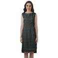 thumbnail image 1 of Moomaya Rayon Sleeveless Knee Length Dress WoMen's Back Slit Casual Shift Dress, 1 of 1