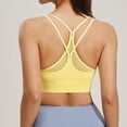 thumbnail image 5 of vdgthytj Sports Bras for Women Breathable Wireless Padded Underwear Supportive Crisscross Back Full Coverage Workout Bras(X-Large,Yellow), 5 of 7