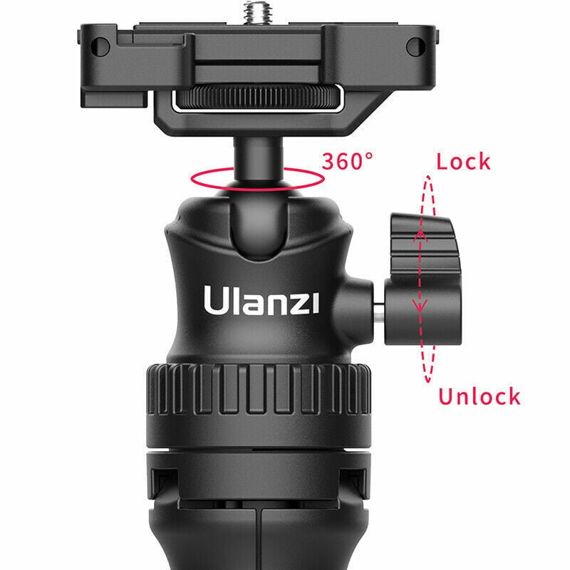 Ulanzi MT-34 Universal 360° Ballhead Phone Clamp Tripod Stand For Phone DSLR