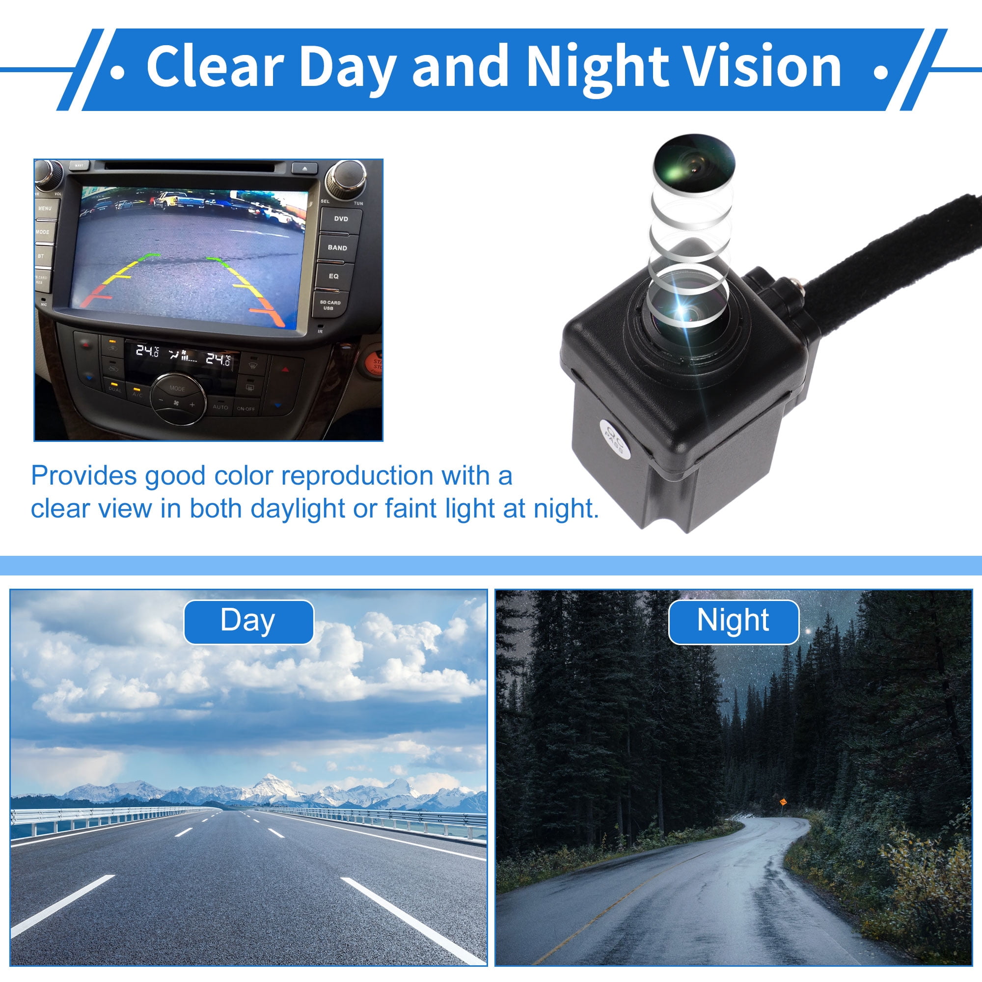Unique Bargains Rear View Camera for Kia Soul 2014 2015 2016 License Plate Park Assist
