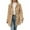Khaki, variant on Women's Wool Blend Trench Coat Mid Length Double Button Front Elegant Slim Fit Overcoat For Fall Winter Casual Wear
