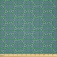 thumbnail image 2 of Ambesonne Abstract Fabric by the Yard Microfiber, Geometric Hexagons, 1 Yard, Shamrock Green, 2 of 2