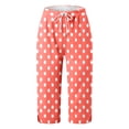 thumbnail image 4 of ANINEO Women Polka Dot Fashion Comfortable Casual Mid Waist Sport Pants Versatile Ladies Solid Color Summer Trousers, 4 of 4