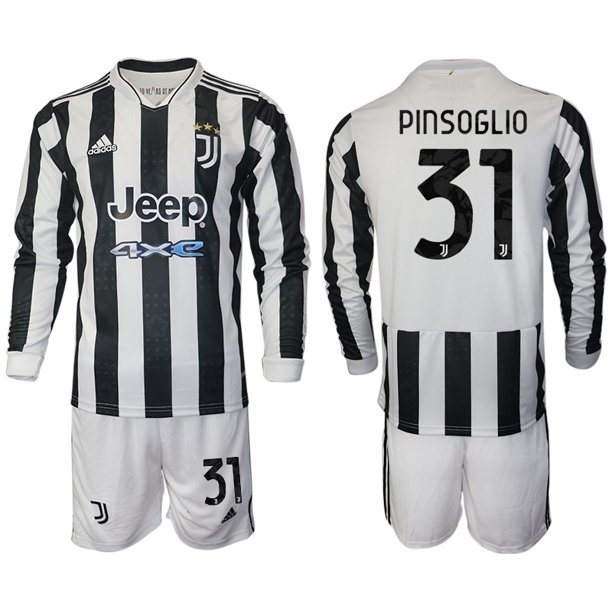 رقم صبغة شعر بنفسجي باذنجاني Men 2021-2022 Club Juventus home white Long Sleeve 31 Adidas Soccer Jersey رقم صبغة شعر بنفسجي باذنجاني