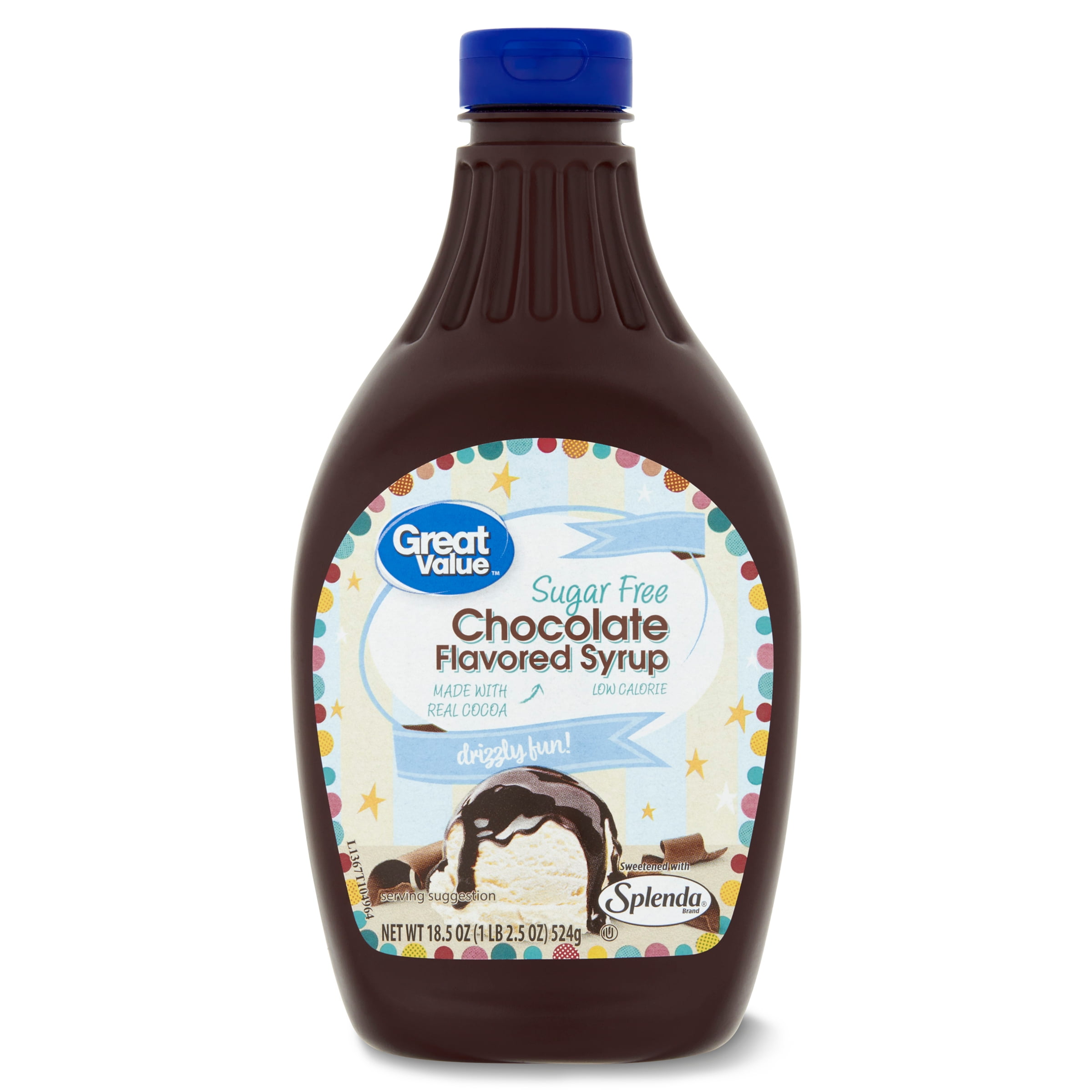 Great Value Sugar Free Chocolate Flavored Syrup, 18.5 oz