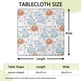 thumbnail image 2 of Halloween Themed Elastic Hem Tablecloth 36x36 - Stretchy Fitted Square Table Cover with Seasonal Pumpkin and Ghost Design for Holiday, 2 of 6