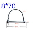 thumbnail image 1 of Lot de 5 Goupilles de Verrouillage Tubulaire Pliable avec Verrou à Ressort, Galvanisé (6 Tailles) 8*70, 1 of 7