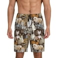 thumbnail image 3 of Lsque Cut Cats Mens Sleep Pajama Shorts,Short Pajama Pants, Cotton Ultra-Soft Knit-X-Large, 3 of 9