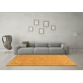 thumbnail image 3 of Ahgly Company Indoor Round Abstract Orange Modern Area Rugs, 3' Round, 3 of 4