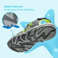 thumbnail image 5 of Dream Pairs Kids Summer Athletic Sandals Boys Girls School Outdoor Sports Sandals Walking Shoes 160912-K GREY/NEON/GREEN Size 7, 5 of 7