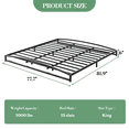 thumbnail image 2 of Low Bed Frame Full/King Size - 6 Inch Heavy Duty Metal Platform, Mattress Foundation, No Box Spring Needed, Noise-Free, Non-Slip, Easy Assembly, 2 of 12